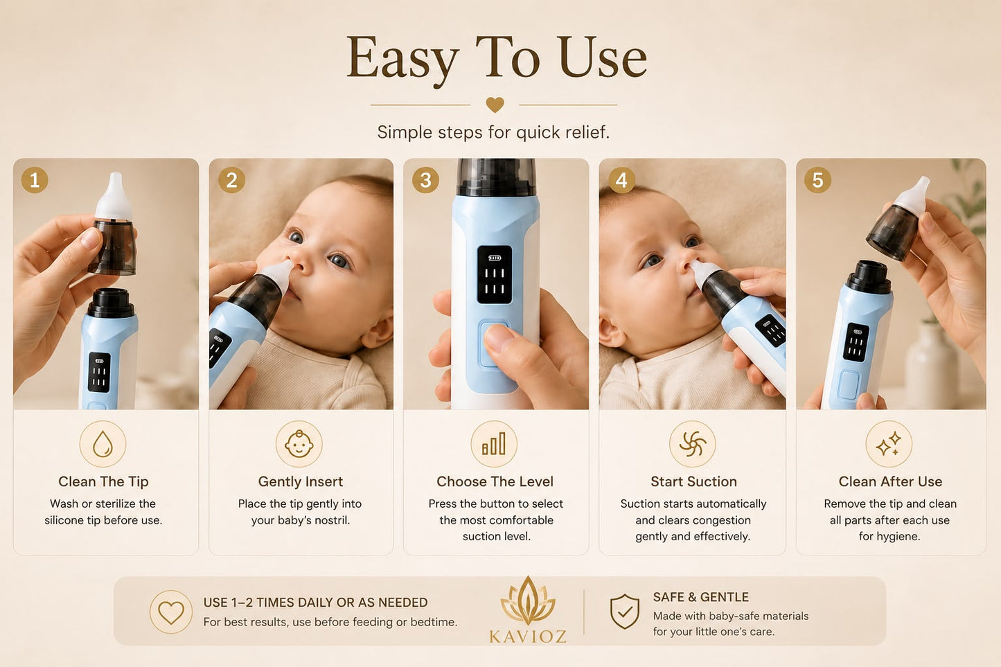 Kavioz™ Baby Nasal Aspirator